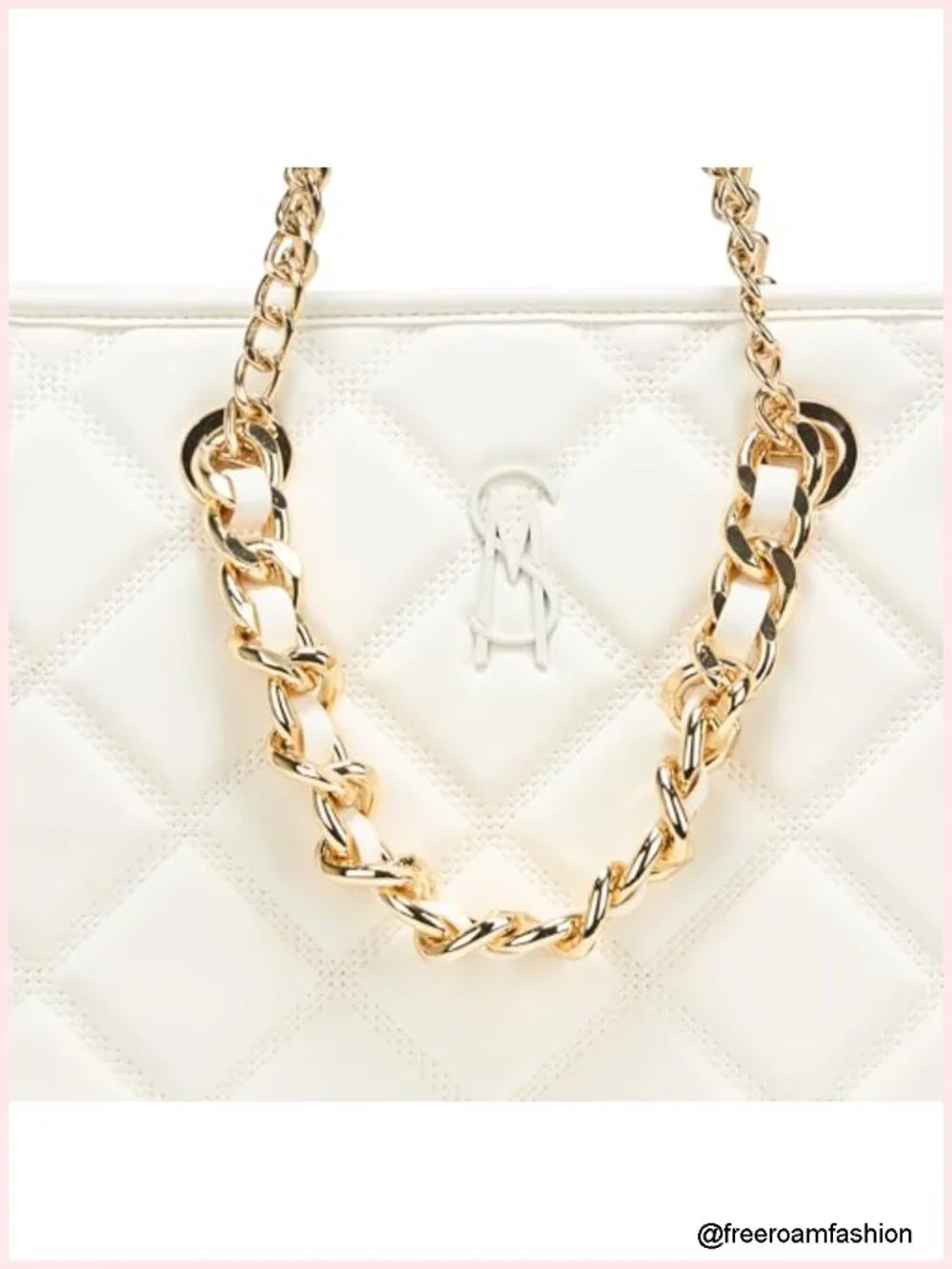 Polyurethane Tote Bag with Removable Pouch, Zipper Closure, Shoulder Straps